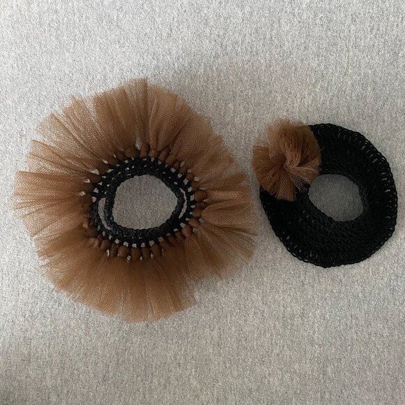 Handmade Crochet Brown Black Autumnal Princess Tutu for 17cm Doll 2-Piece Set - Picture 5 of 5